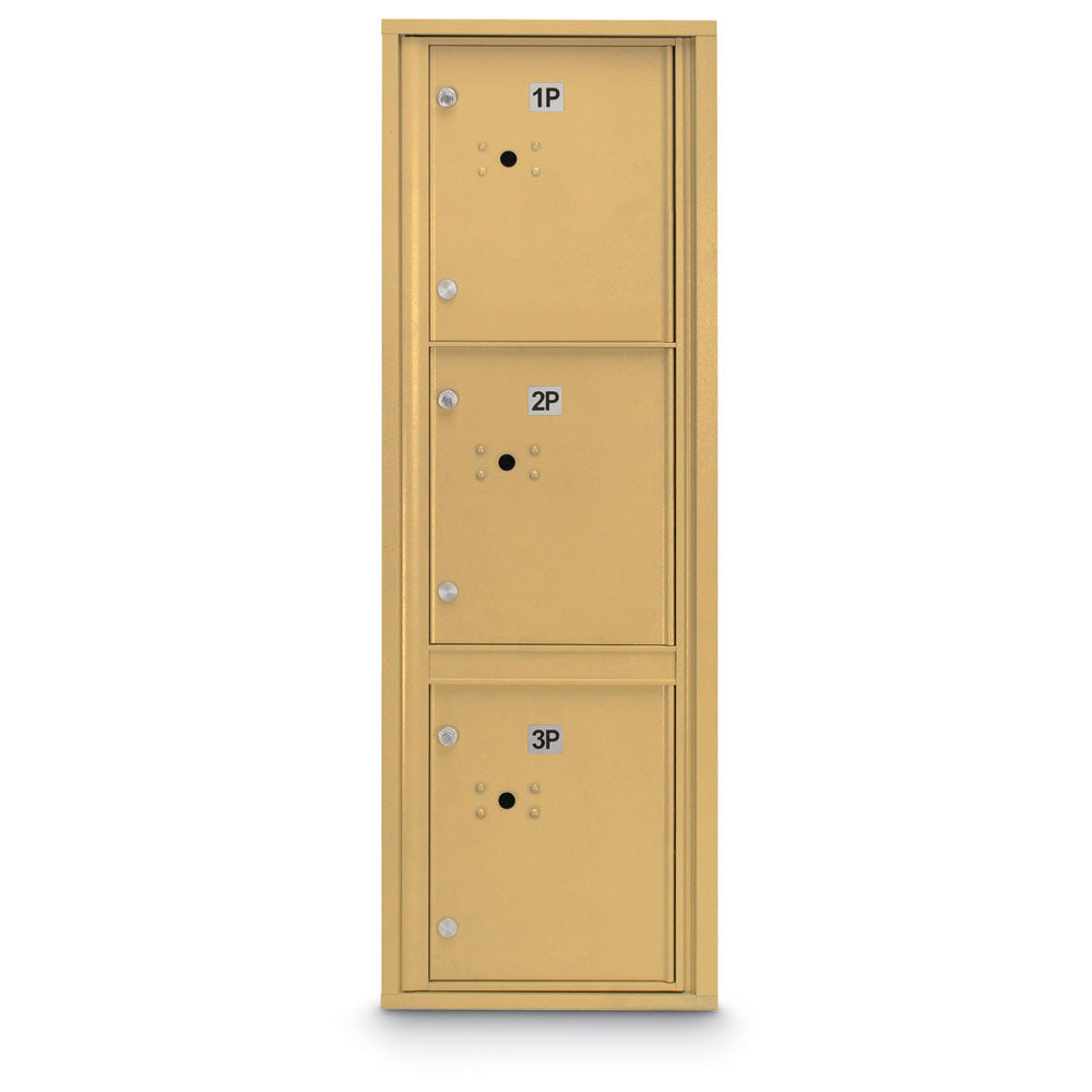 4C Standard Mailbox with 3 Parcel Lockers