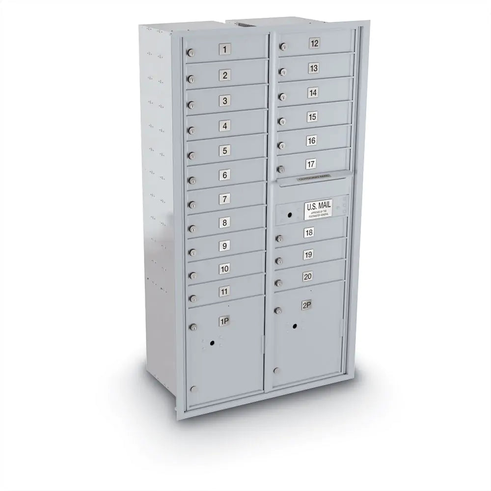 4C Standard Mailbox with 20 Doors & 2 Parcel Lockers