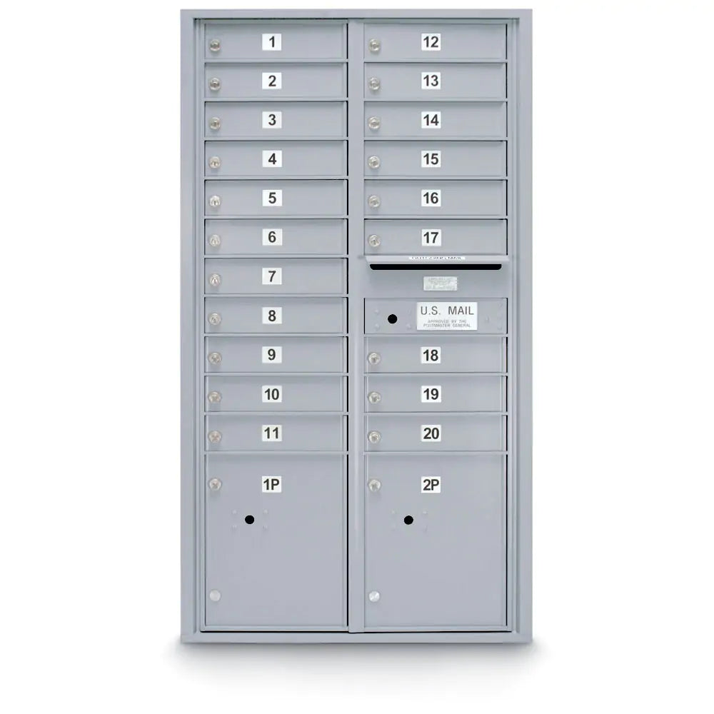 4C Standard Mailbox with 20 Doors & 2 Parcel Lockers