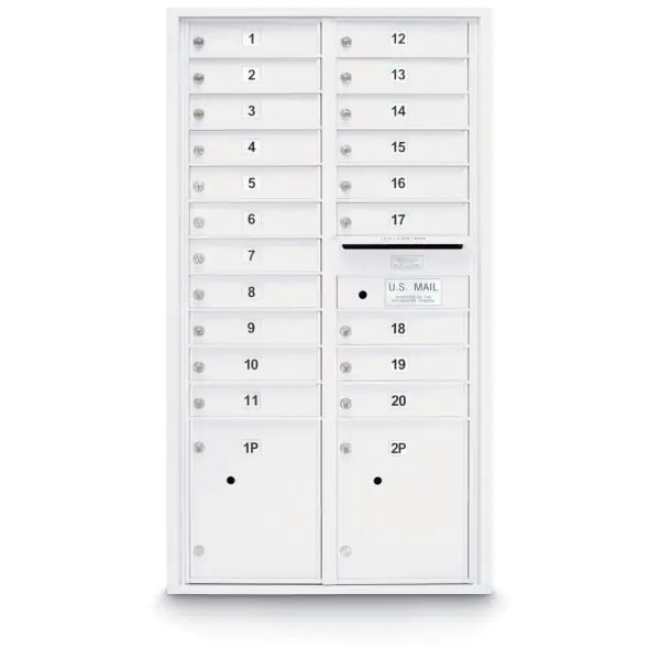 4C Standard Mailbox with 20 Doors & 2 Parcel Lockers