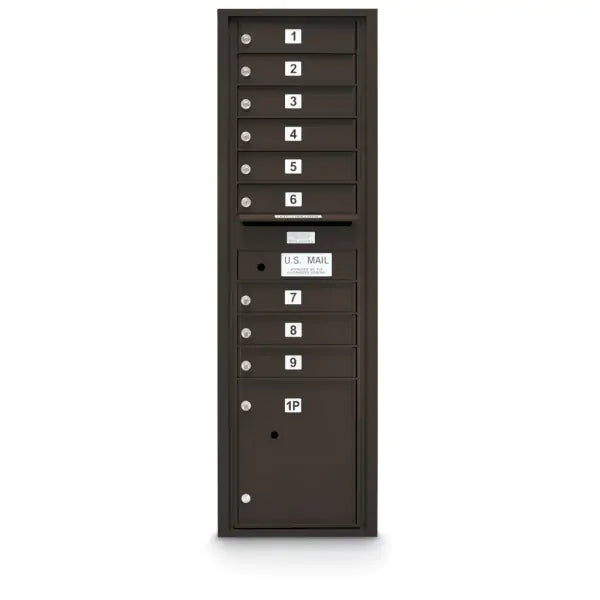 4C Standard Mailbox with 9 Doors & 1 Parcel Locker