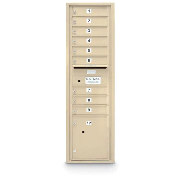 4C Standard Mailbox with 9 Doors & 1 Parcel Locker