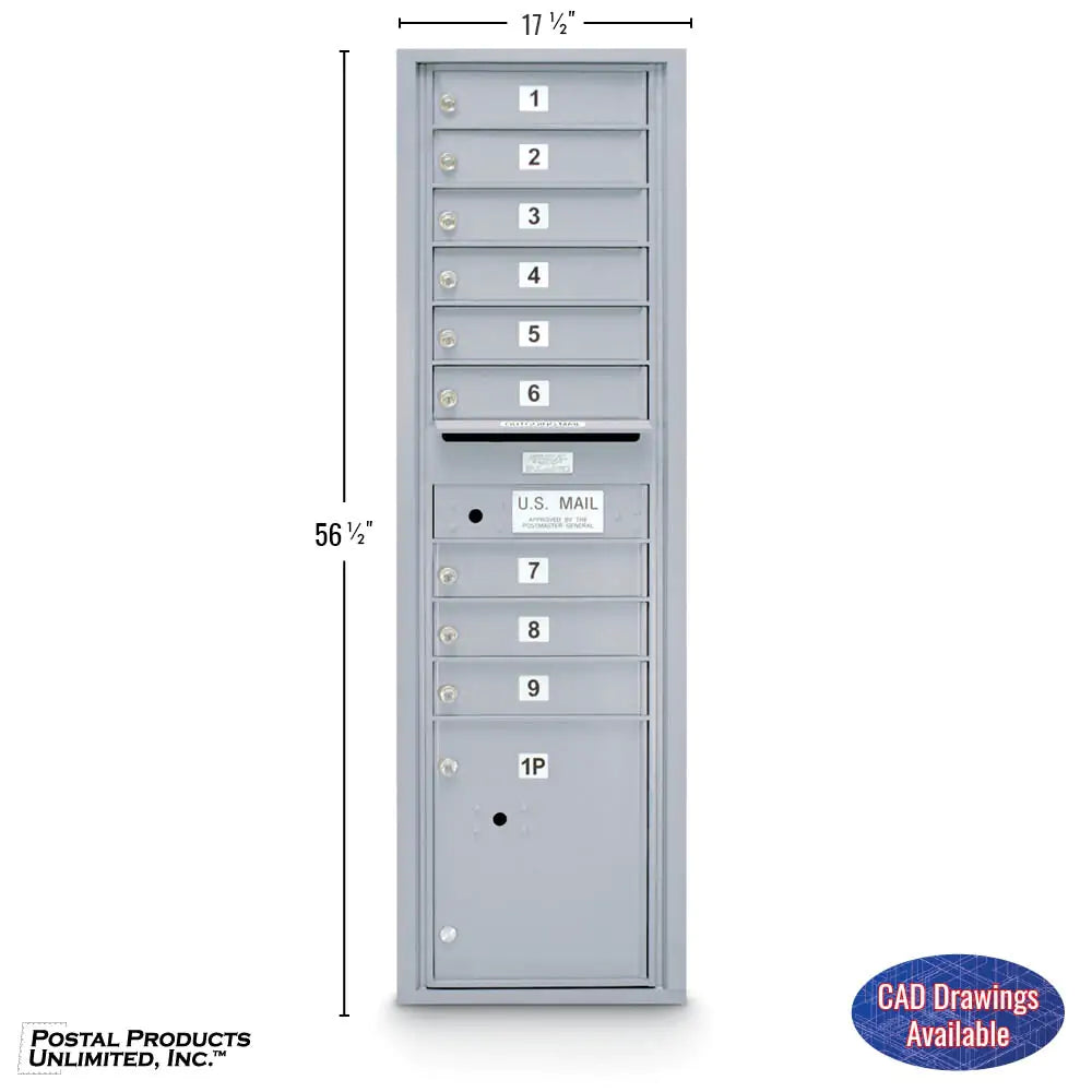 4C Standard Mailbox with 9 Doors & 1 Parcel Locker