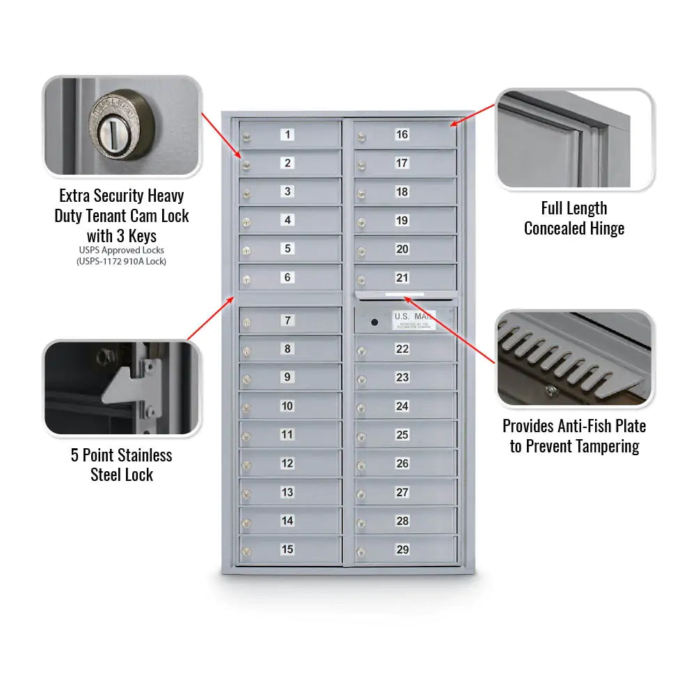 4C Standard Mailbox with 29 Doors
