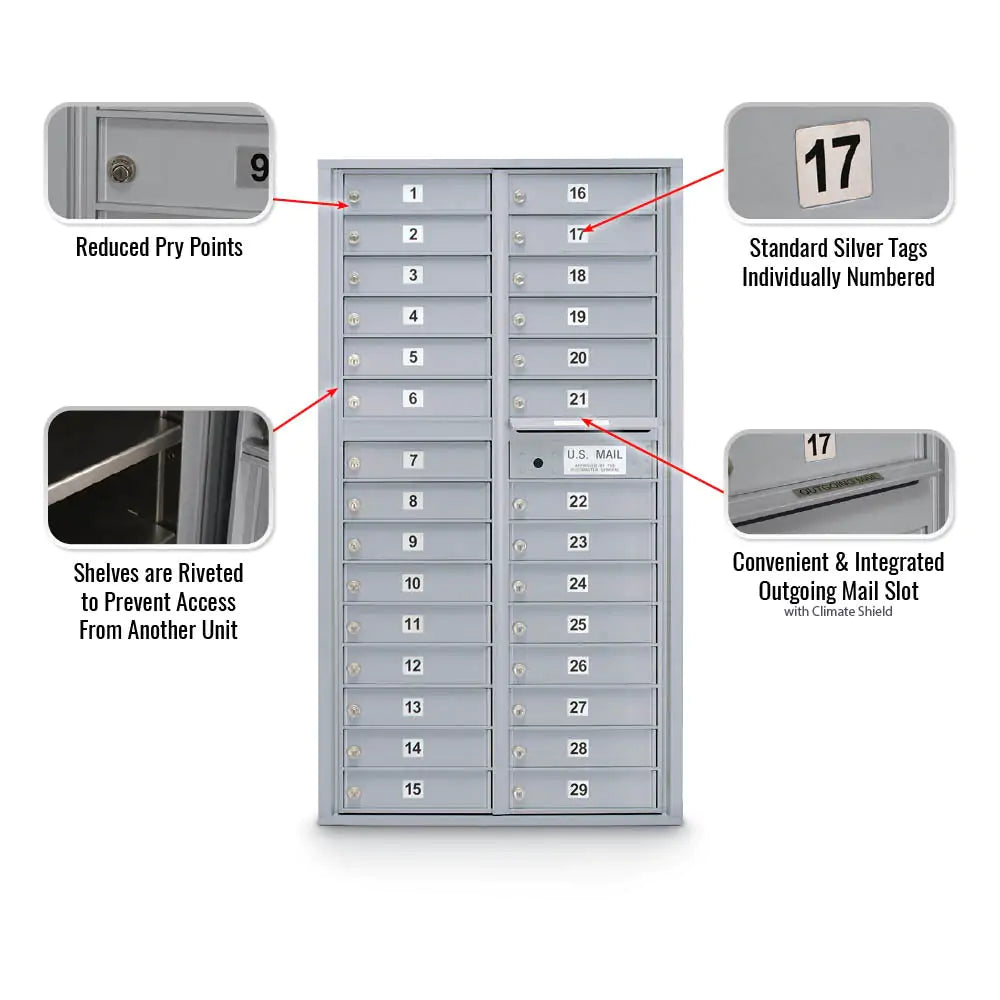 4C Standard Mailbox with 29 Doors