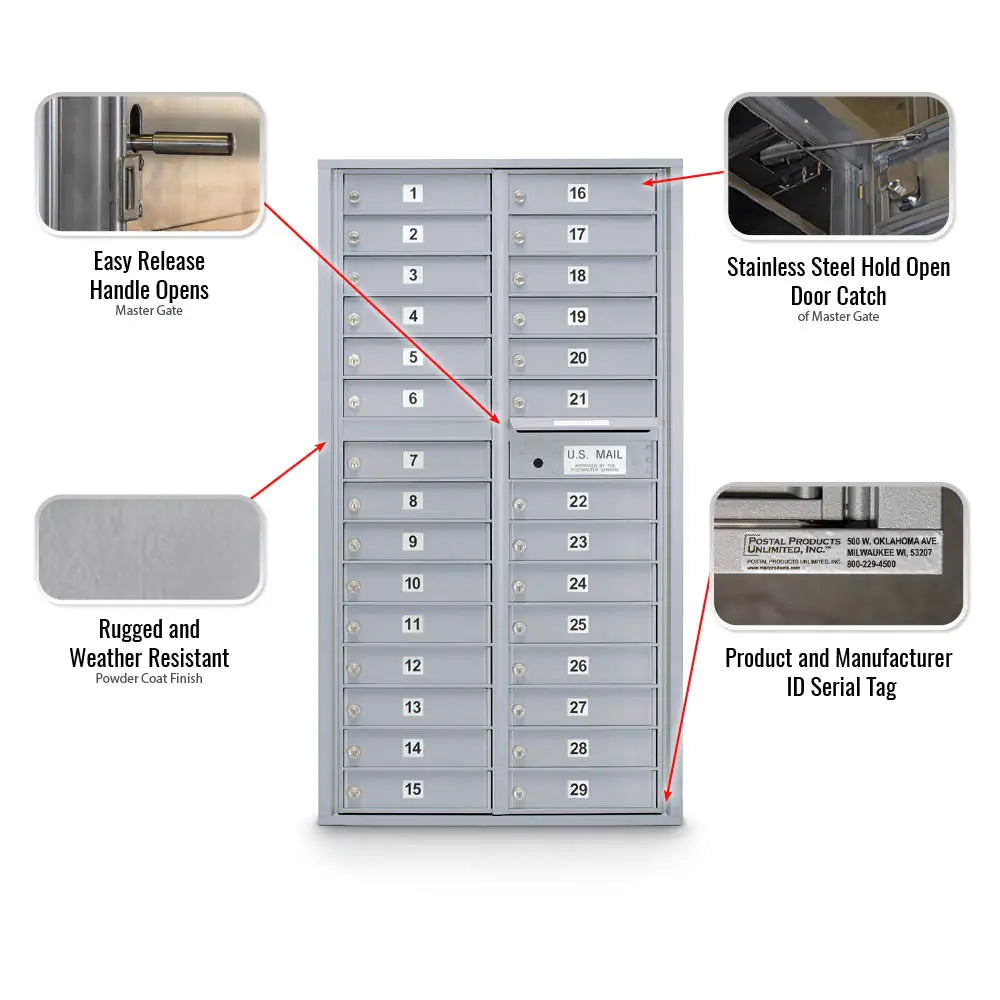 4C Standard Mailbox with 29 Doors