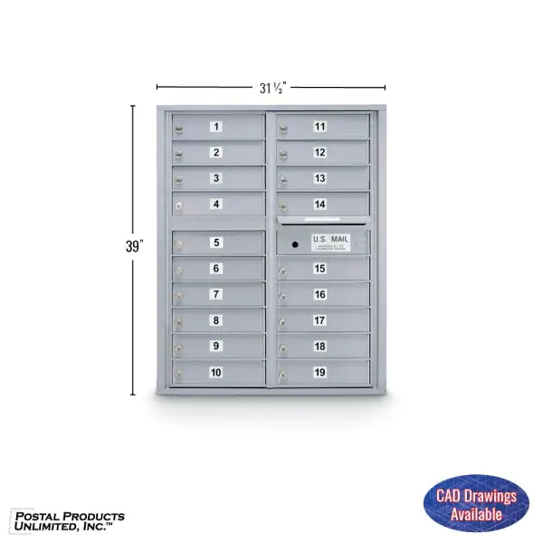 4C Standard Mailbox with 19 Doors