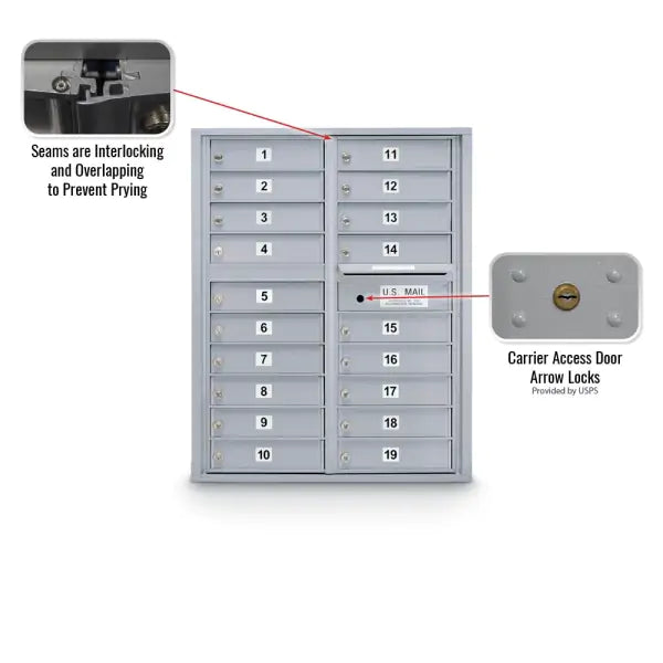 4C Standard Mailbox with 19 Doors