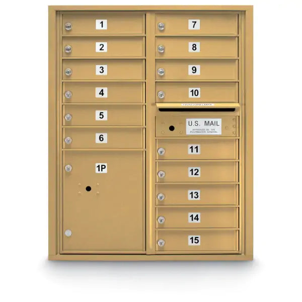 4C Standard Mailbox with 15 Doors & 1 Parcel Locker