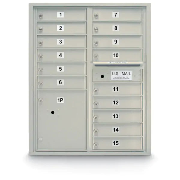 4C Standard Mailbox with 15 Doors & 1 Parcel Locker