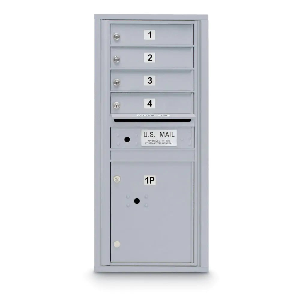 4C Standard Mailbox with 4 Doors & 1 Parcel Locker