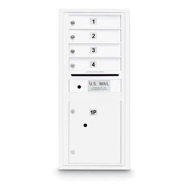 4C Standard Mailbox with 4 Doors & 1 Parcel Locker