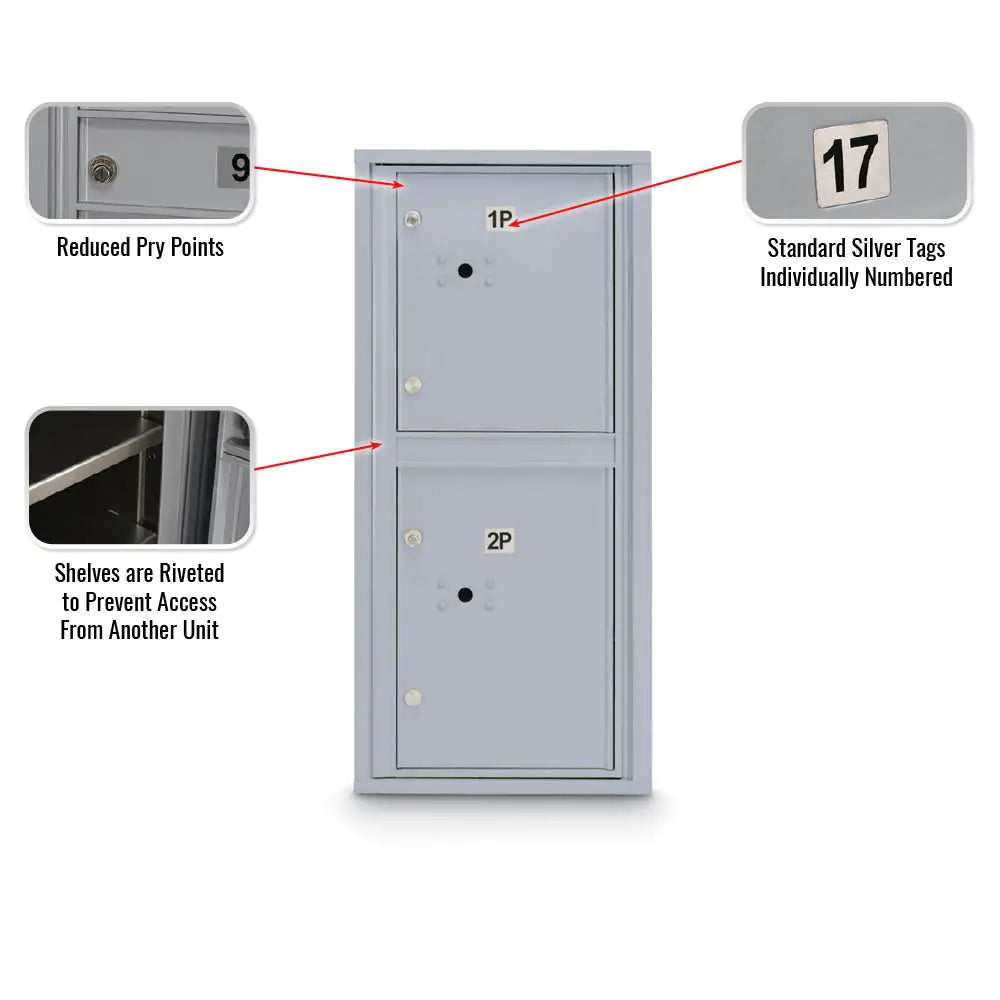 4C Standard Mailbox with 2 Parcel Lockers