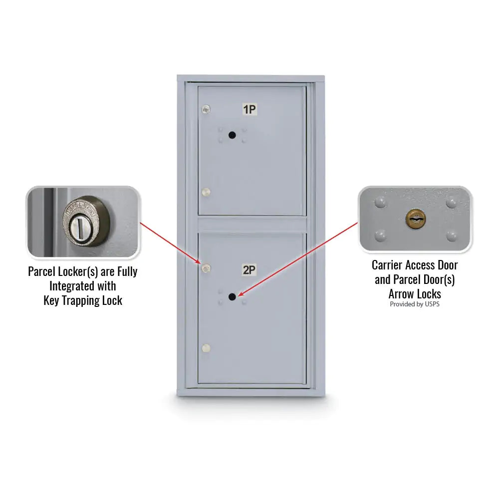 4C Standard Mailbox with 2 Parcel Lockers