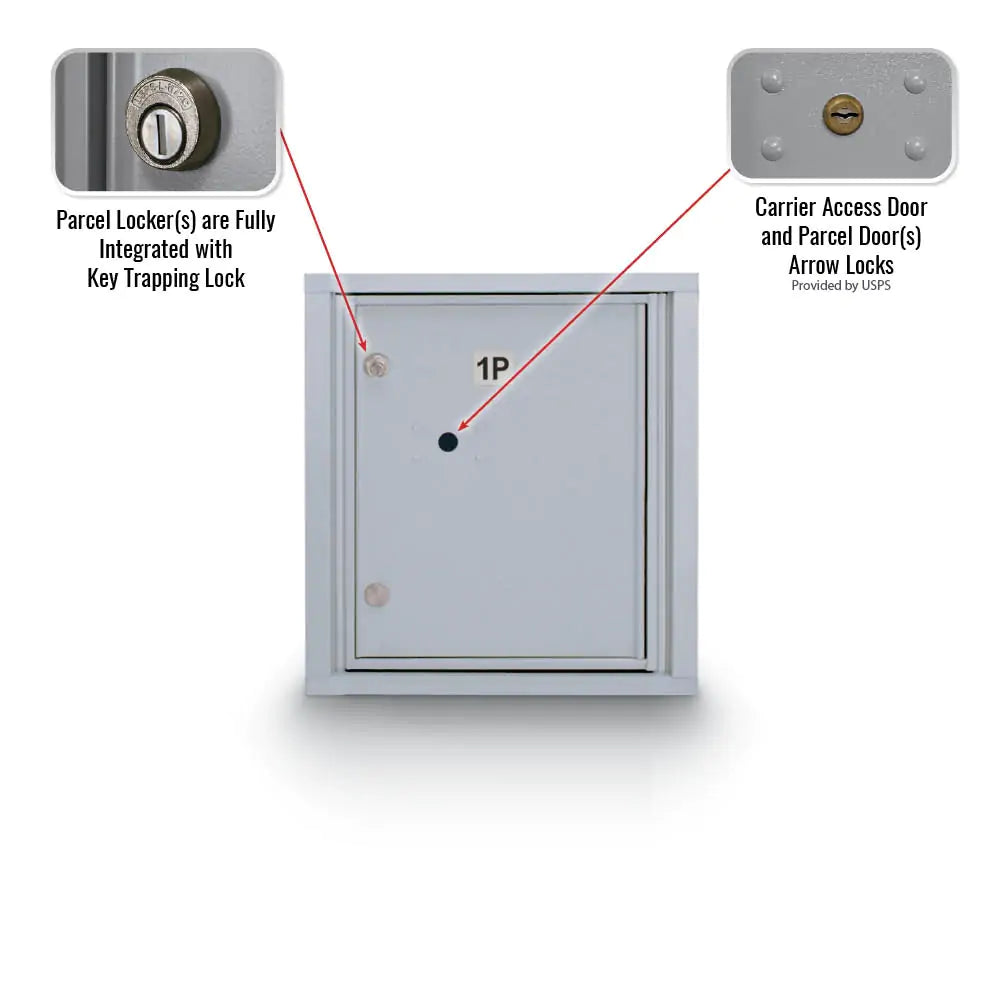 4C Standard Mailbox with 1 Parcel Locker