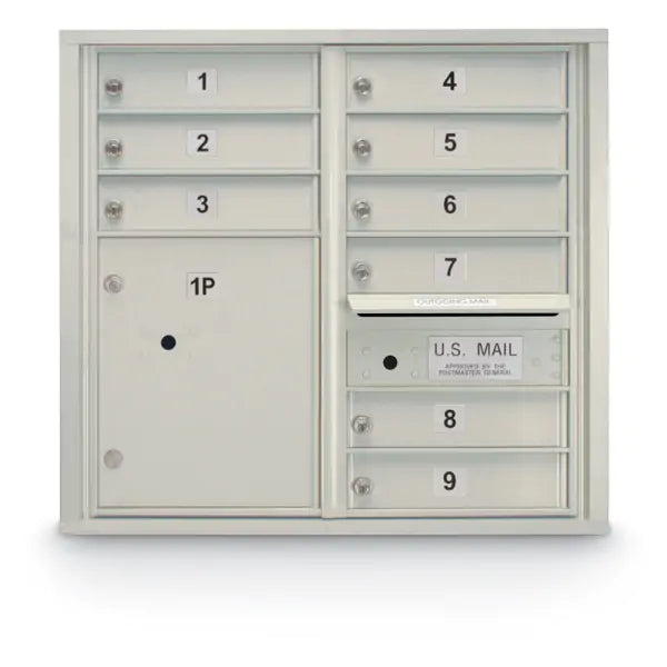 4C Standard Mailbox with 9 Doors & 1 Parcel Locker