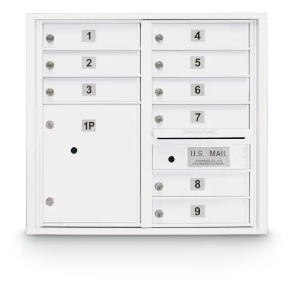 4C Standard Mailbox with 9 Doors & 1 Parcel Locker