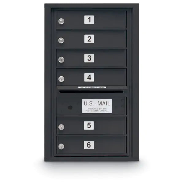 4C Standard Mailbox with 6 Doors