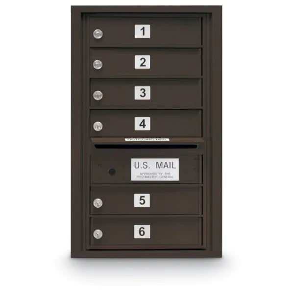 4C Standard Mailbox with 6 Doors