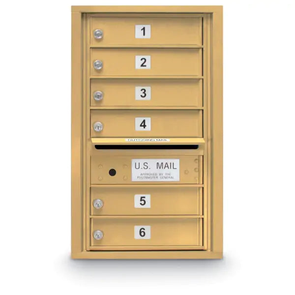 4C Standard Mailbox with 6 Doors