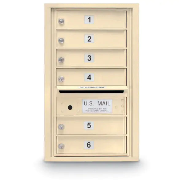 4C Standard Mailbox with 6 Doors