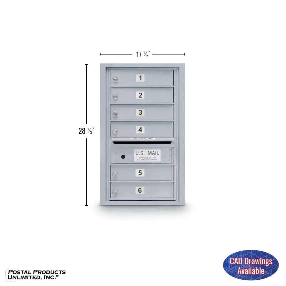 4C Standard Mailbox with 6 Doors