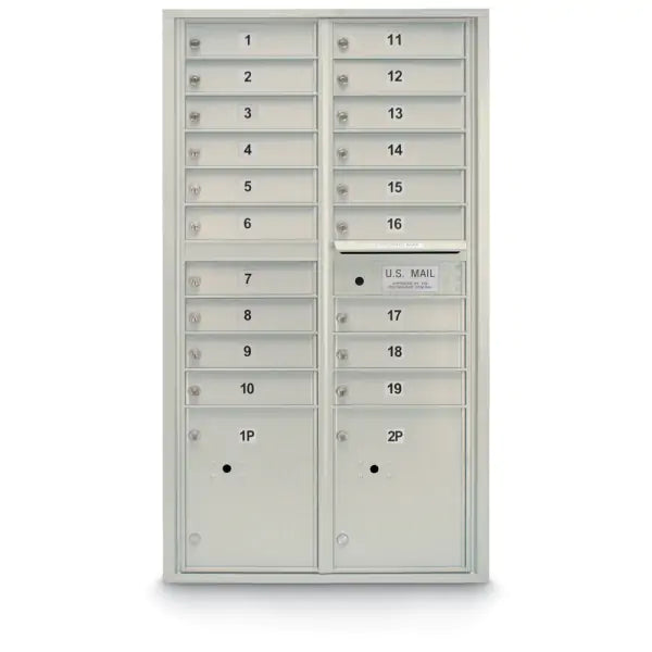 4C Standard Mailbox with 19  Doors & 2 Parcel Lockers
