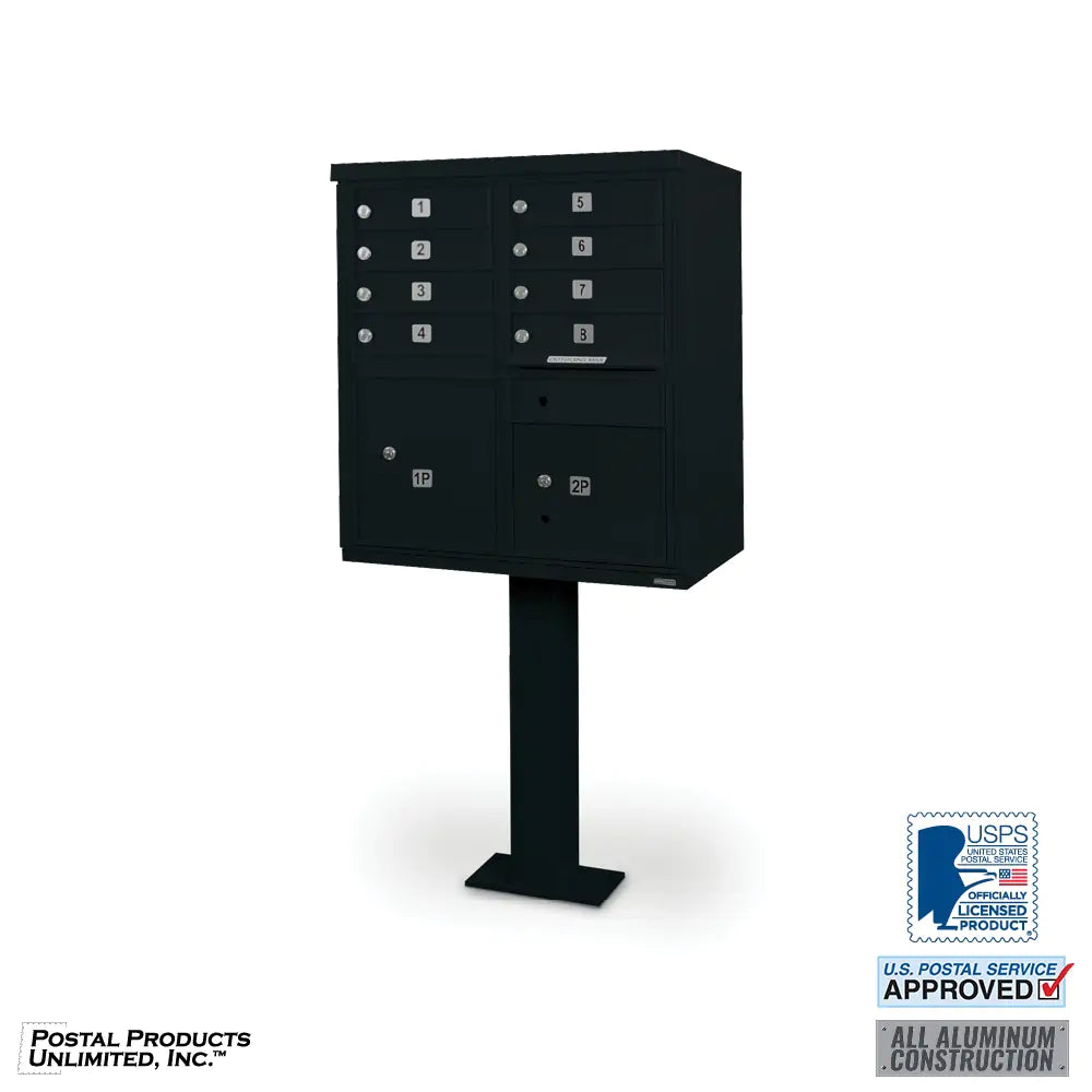 Cluster Box Unit with 8 Doors & 2 Parcel Lockers