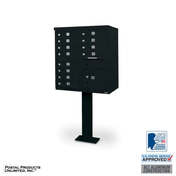 Cluster Box Unit with 12 Doors & 1 Parcel Locker