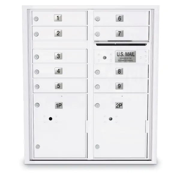 4C Standard Mailbox with 9  Doors & 2 Parcel Lockers