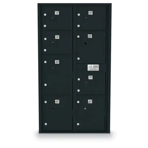 4C Standard Mailbox with 8 Parcel Lockers