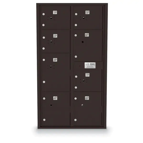 4C Standard Mailbox with 8 Parcel Lockers