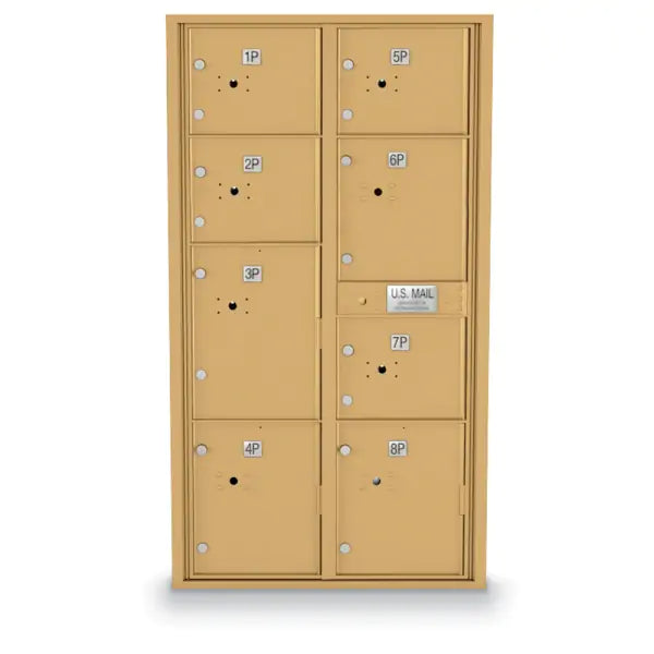 4C Standard Mailbox with 8 Parcel Lockers