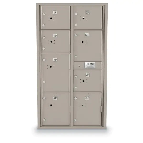 4C Standard Mailbox with 8 Parcel Lockers