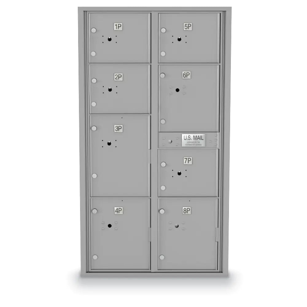 4C Standard Mailbox with 8 Parcel Lockers