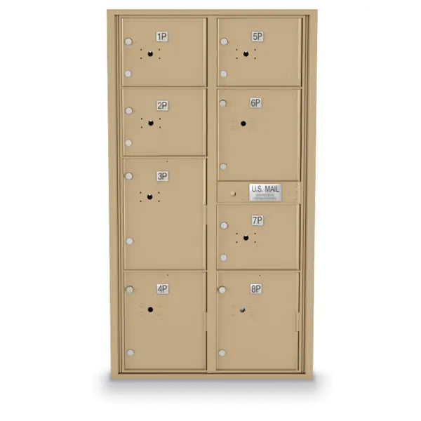4C Standard Mailbox with 8 Parcel Lockers