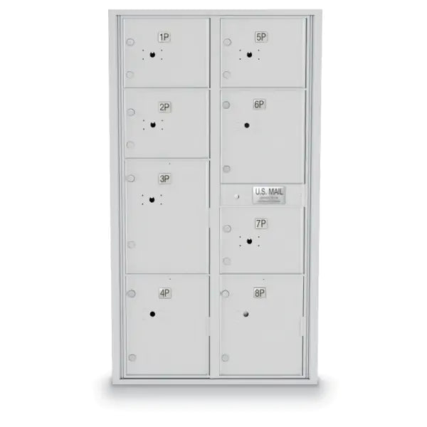 4C Standard Mailbox with 8 Parcel Lockers