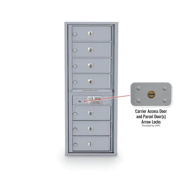 4C Standard Mailbox with 7 Doors