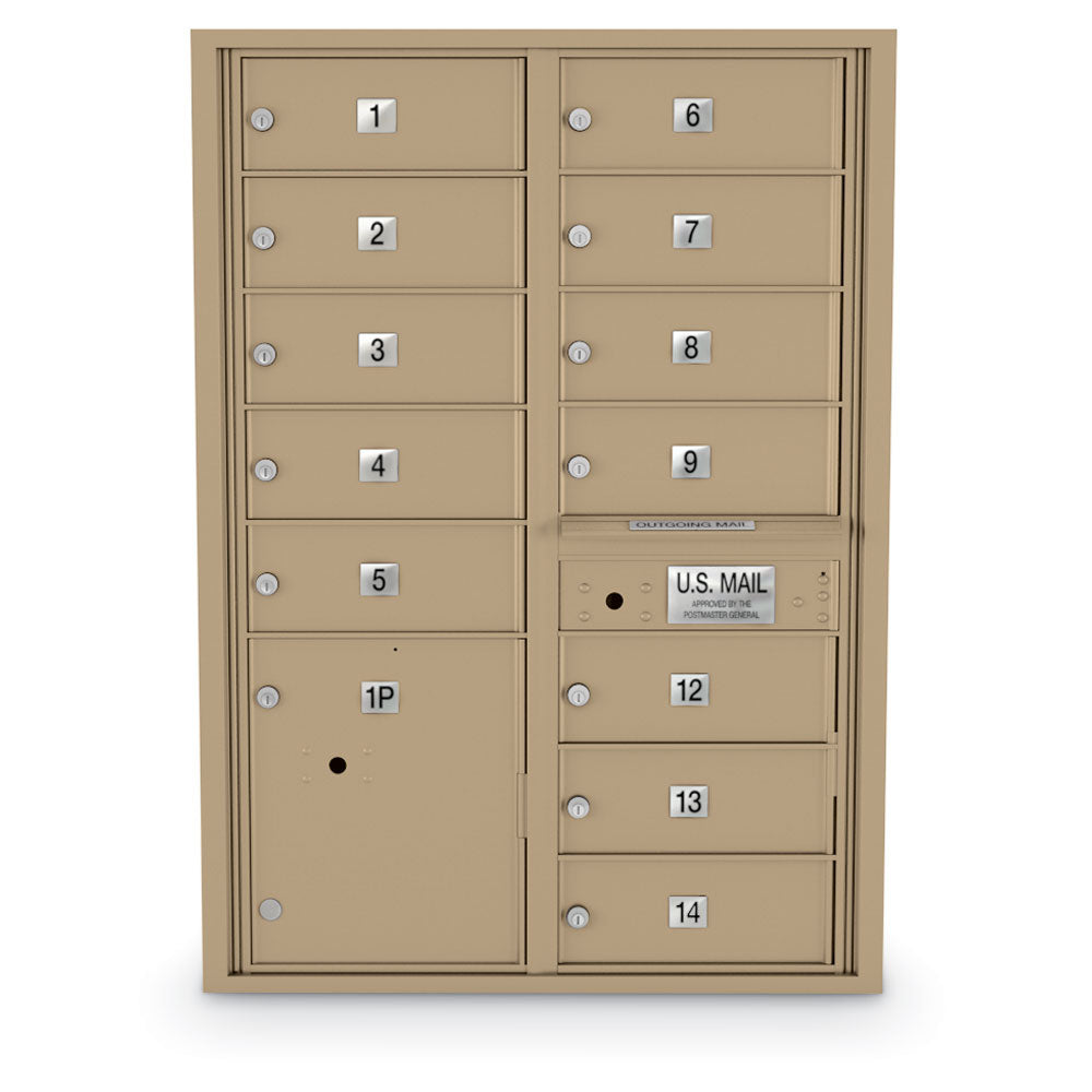 4C Standard Mailbox with 12 Doors & 1 Parcel Locker