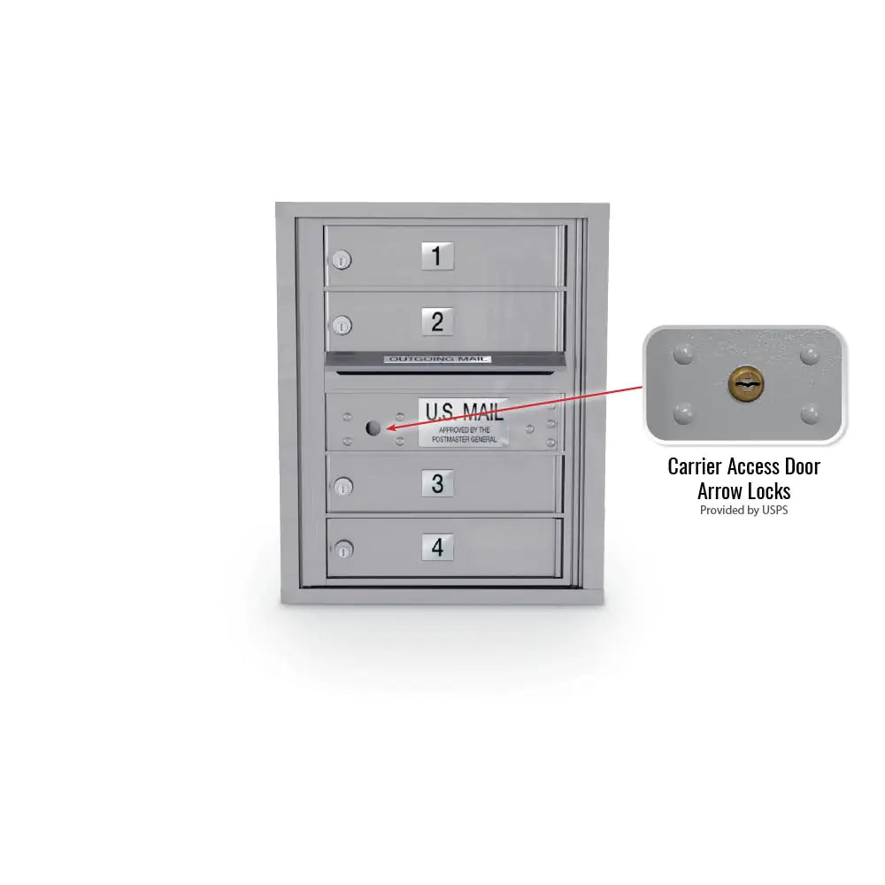 4C Standard Mailbox with 4 Doors