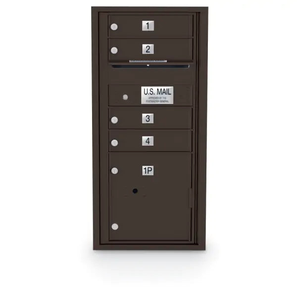 4C Standard Mailbox with 4 Doors & 1 Parcel Locker