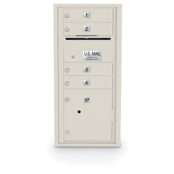 4C Standard Mailbox with 4 Doors & 1 Parcel Locker