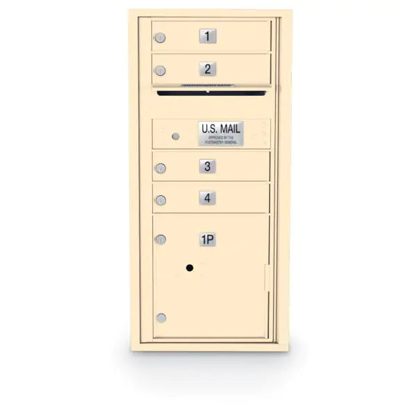 4C Standard Mailbox with 4 Doors & 1 Parcel Locker