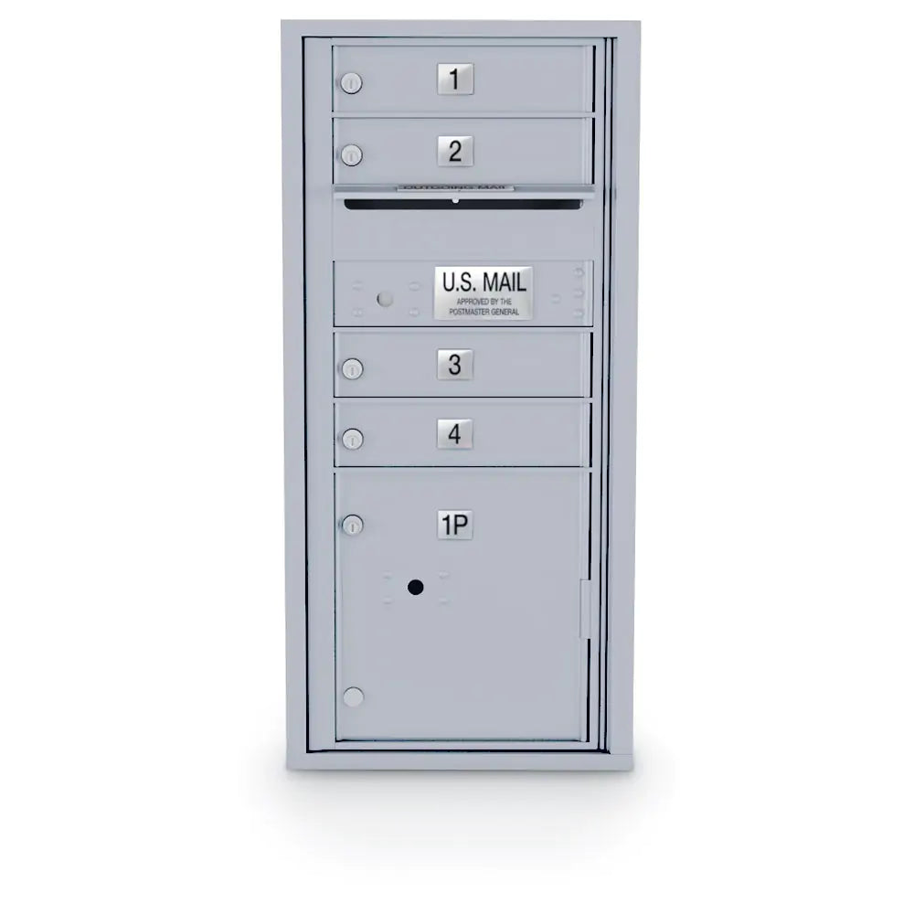 4C Standard Mailbox with 4 Doors & 1 Parcel Locker