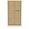 4C Standard Mailbox with 7 Doors (1 MB2, 6 MB3) & 2 Parcel Lockers