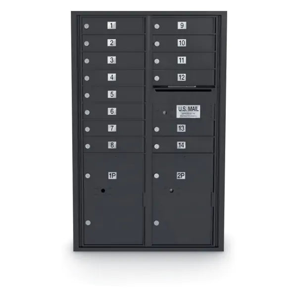 4C Standard Mailbox with 14 Doors & 2 Parcel Lookers