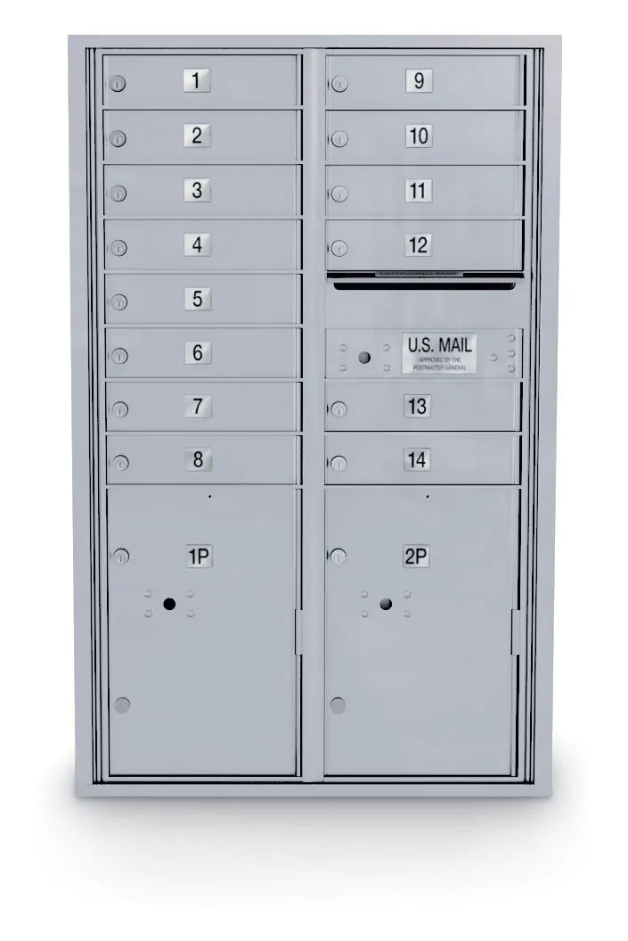 4C Standard Mailbox with 14 Doors & 2 Parcel Lookers