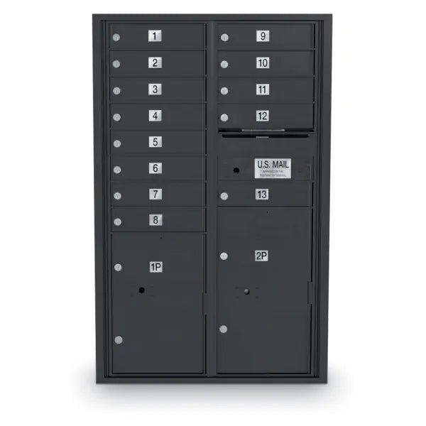4C Standard Mailbox with 13 Doors & 2 Parcel Lookers