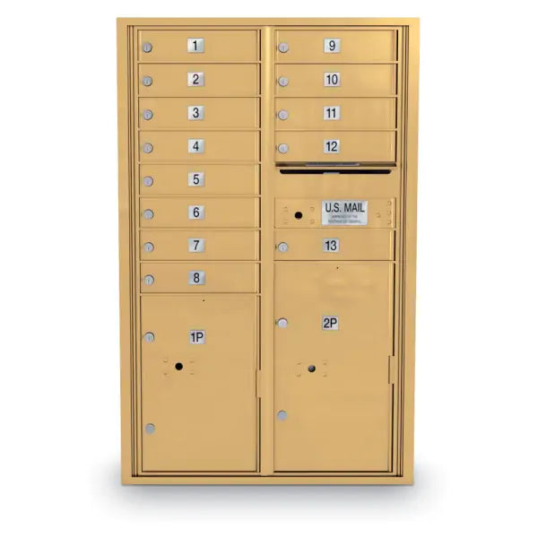 4C Standard Mailbox with 13 Doors & 2 Parcel Lookers