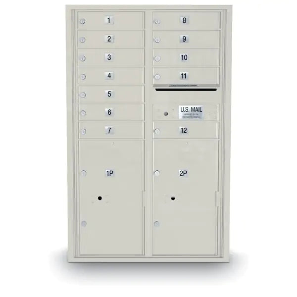 4C Standard Mailbox with 12 Doors & 2 Parcel Lookers